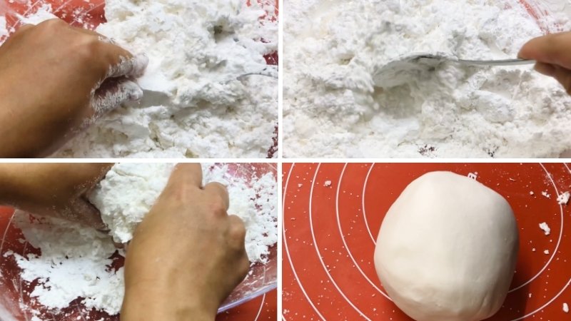 Trộn và nhồi bột