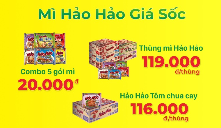 Mua mì Hảo Hảo giá Sốc tại Bách hóa XANH