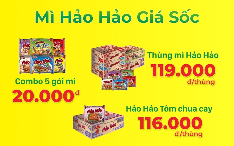 Mua mì Hảo Hảo giá Sốc tại Bách hóa XANH
