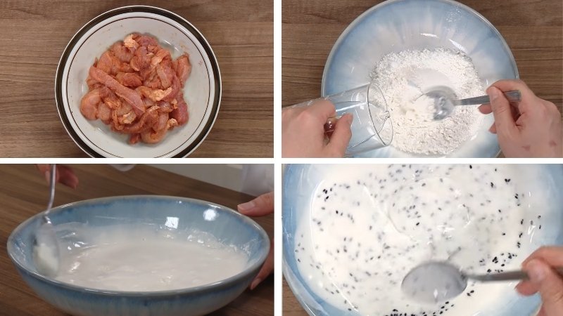 Pha bột chiên giòn Pha bột chiên giòn