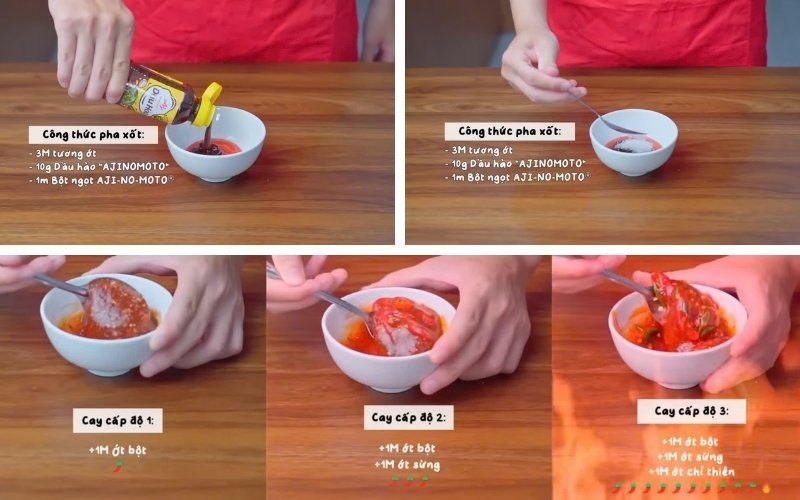 Pha sốt chuẩn và điều chỉnh độ cay theo khẩu vị giúp món xào đậm đà, vừa miệng