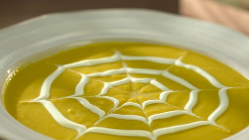 Thành phẩm súp bí đỏ ức gà Thành phẩm súp bí đỏ ức gà