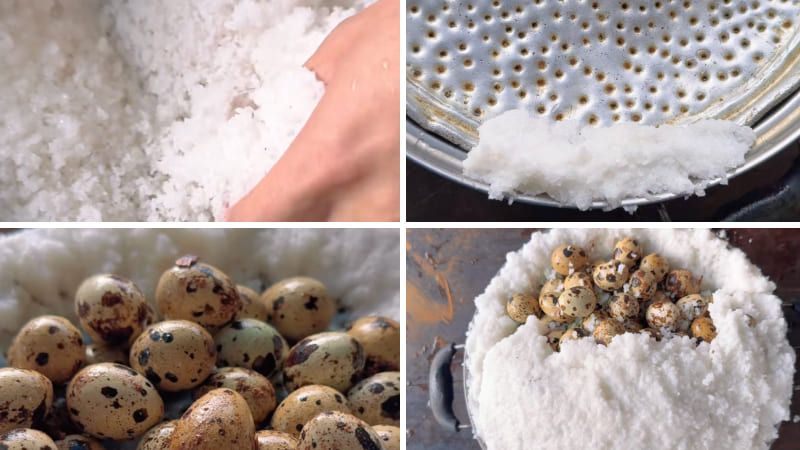 Bước 2: Làm trứng cút ủ muối