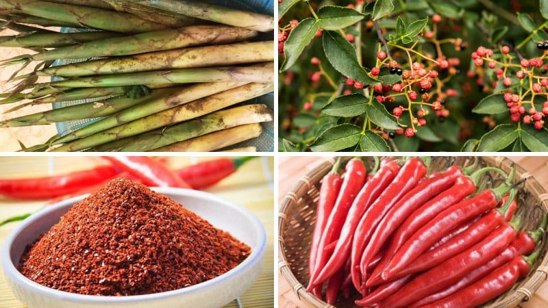 Nguyên liệu làm măng cay tứ xuyên Nguyên liệu làm măng cay tứ xuyên