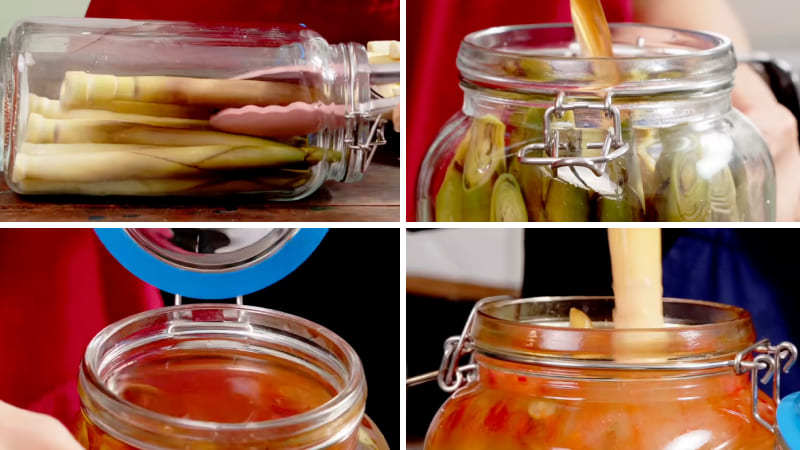 Bước 3: Ngâm măng Bước 3: Ngâm măng