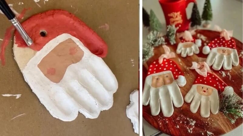 Ông già Noel bằng đất sét tự khô