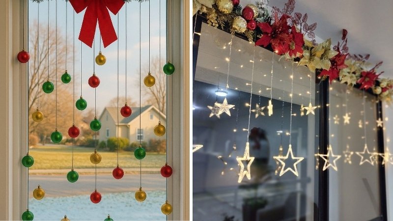 Mẫu trang trí cửa kính Noel 9