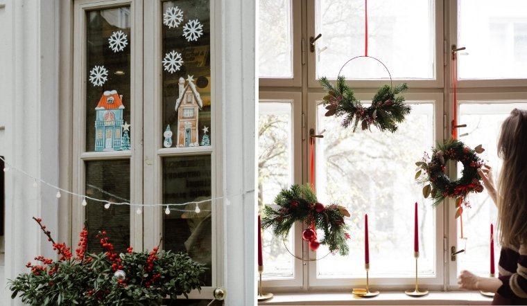 12+ ý tưởng trang trí cửa kính Noel đẹp, đơn giản và ấm áp cho mùa Giáng Sinh