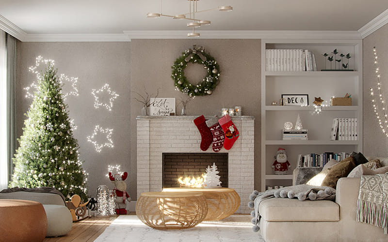 Đèn led trắng vàng cho không gian noel lấp lánh Đèn led trắng vàng cho không gian noel lấp lánh