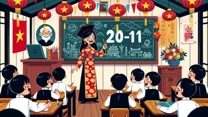 Trình bày mục truyện cười trên báo tường 20/11 Trình bày mục truyện cười trên báo tường 20/11