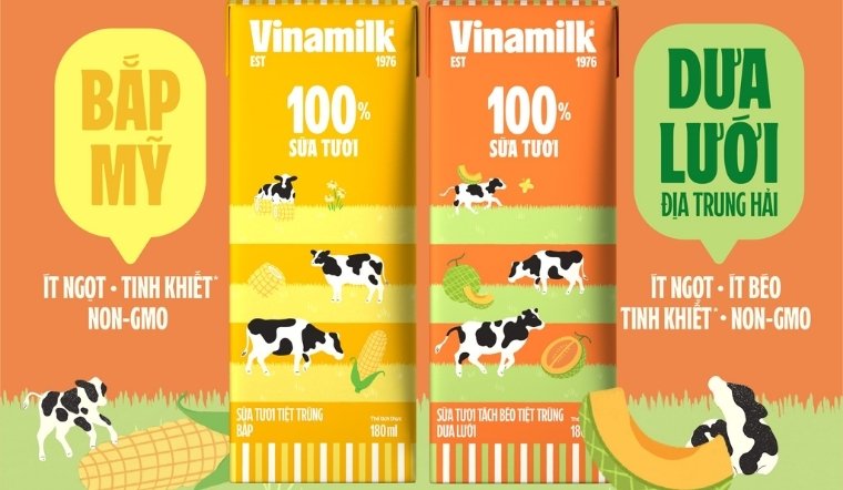 Trải nghiệm dòng sữa ít ngọt, tươi ngon từ Vinamilk dưa lưới và Vinamilk bắp mỹ