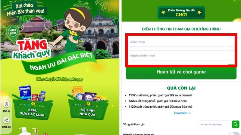 Đăng nhập bằng số điện thoại để chơi game