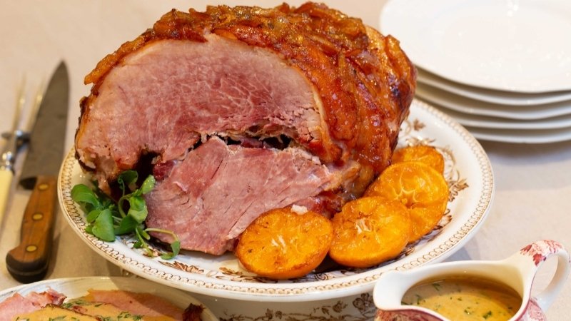 dăm bông nướng (Glazed Ham) sốt mật ong