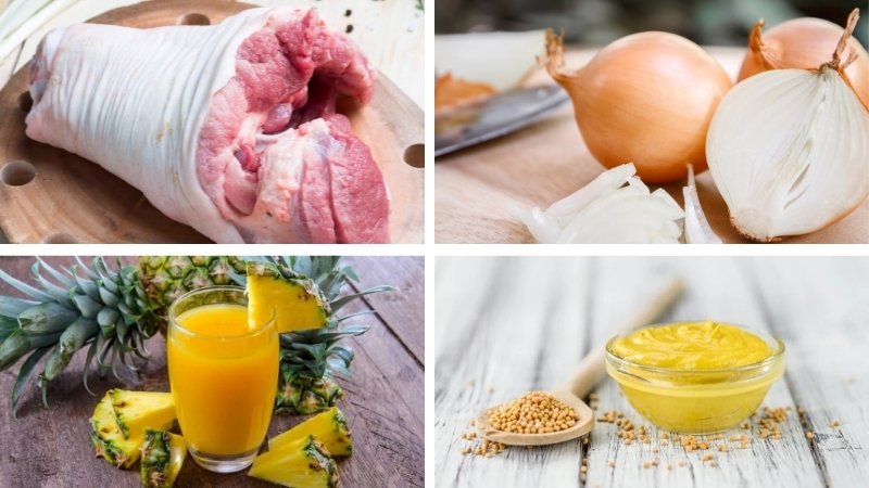 Nguyên liệu làm dăm bông nướng (Glazed Ham)