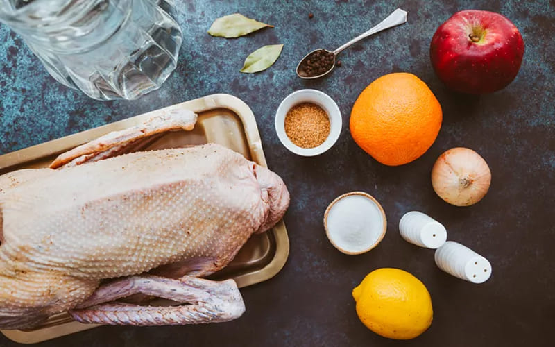 Nguyên liệu làm ngỗng nướng giáng sinh Nguyên liệu làm ngỗng nướng giáng sinh