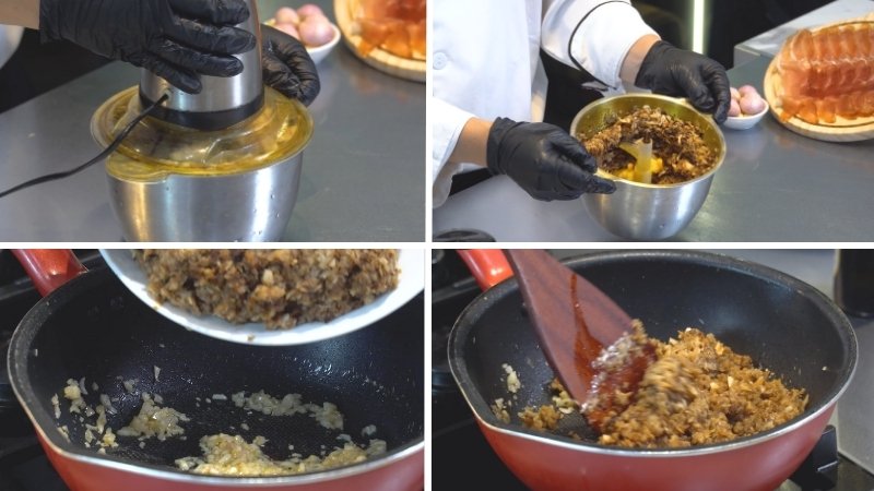 Xay nấm và xào nấm