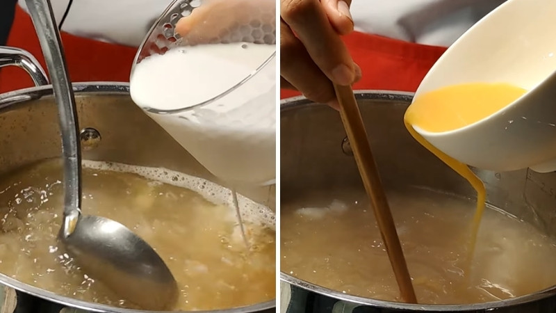 Bước 4: Tạo độ sánh và cho trứng Bước 4: Tạo độ sánh và cho trứng