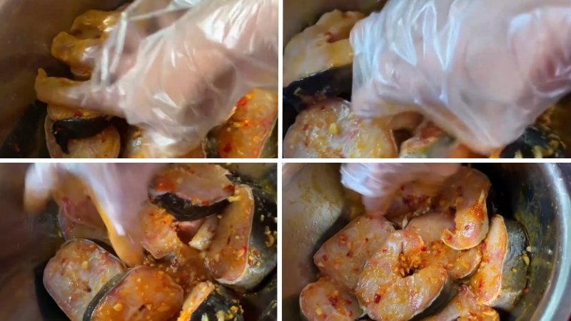 Massage và ướp cá