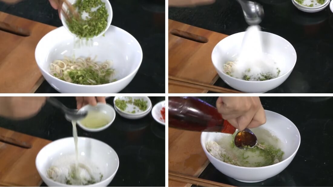 Bước 3: Cắt hải sản