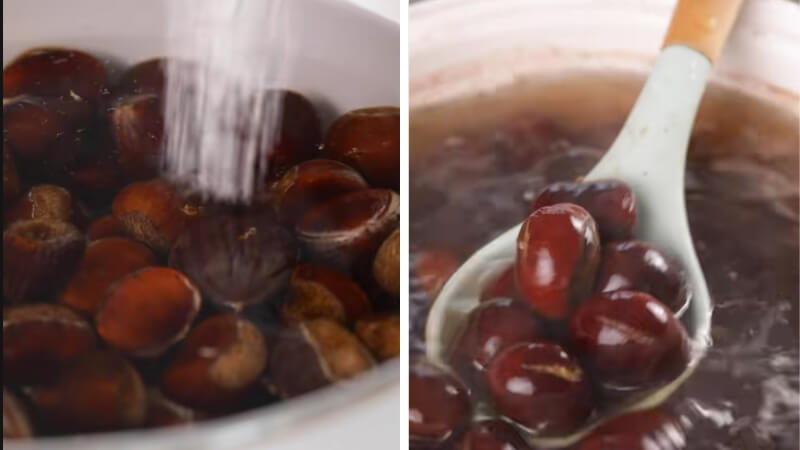 Nướng hạt dẻ bằng nồi chiên không dầu