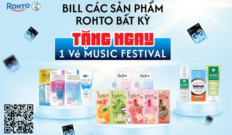 Mua sản phẩm Rohto bất kỳ, tặng vé Music Fest Rohto