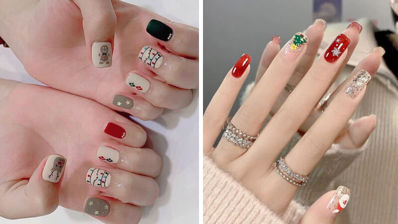 Mẫu nail Giáng sinh dễ thương số 5
