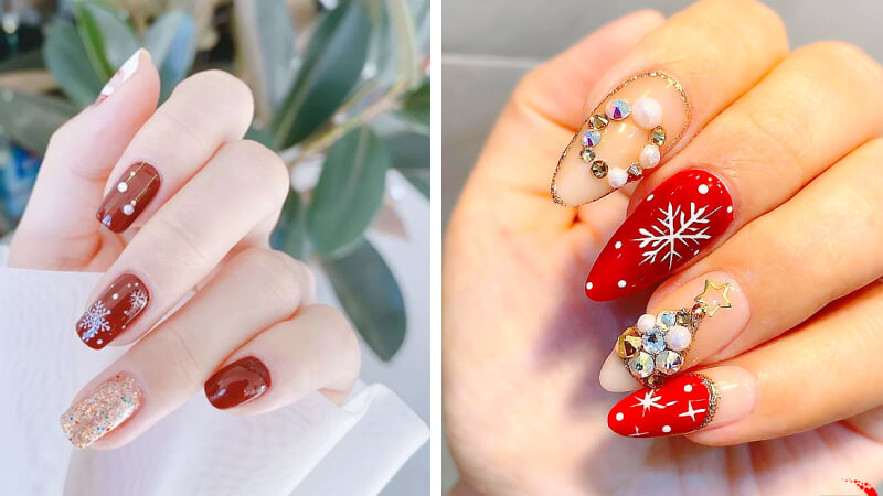 Mẫu nail Giáng sinh sang trọng số 1