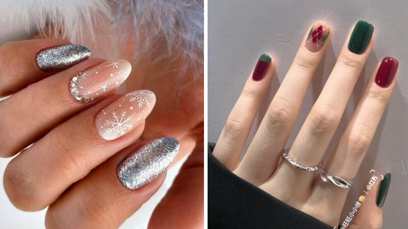 Mẫu nail Giáng sinh đơn giản số 9