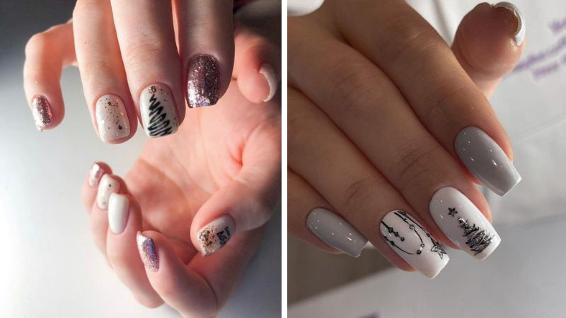 Mẫu nail cây thông Giáng sinh số 10