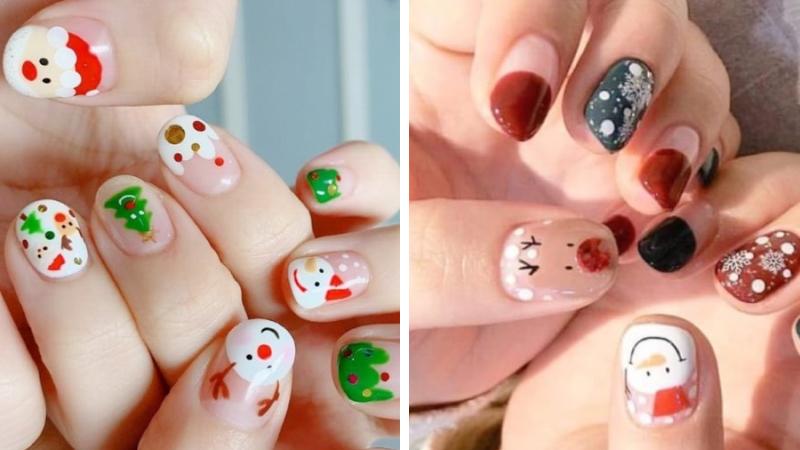 Mẫu nail ông già Giáng sinh số 3