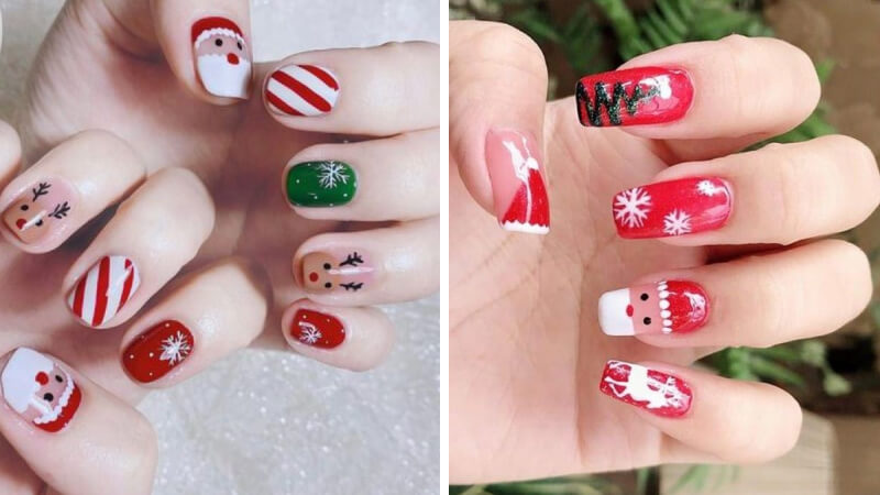 Mẫu nail Giáng sinh dễ thương số 1