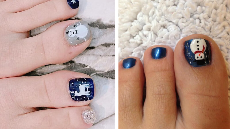 Mẫu nail Giáng sinh bàn chân số 5