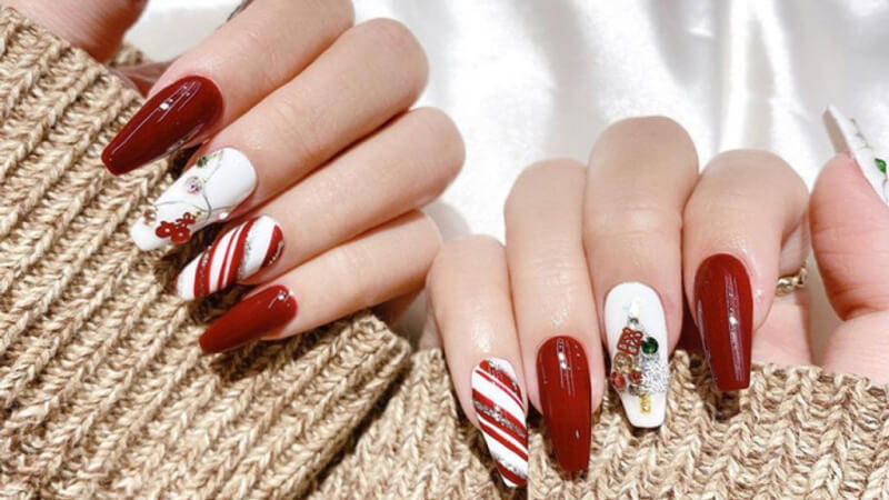 Mẫu nail Giáng sinh sang trọng số 3
