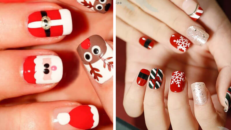 Mẫu nail Giáng sinh dễ thương số 4