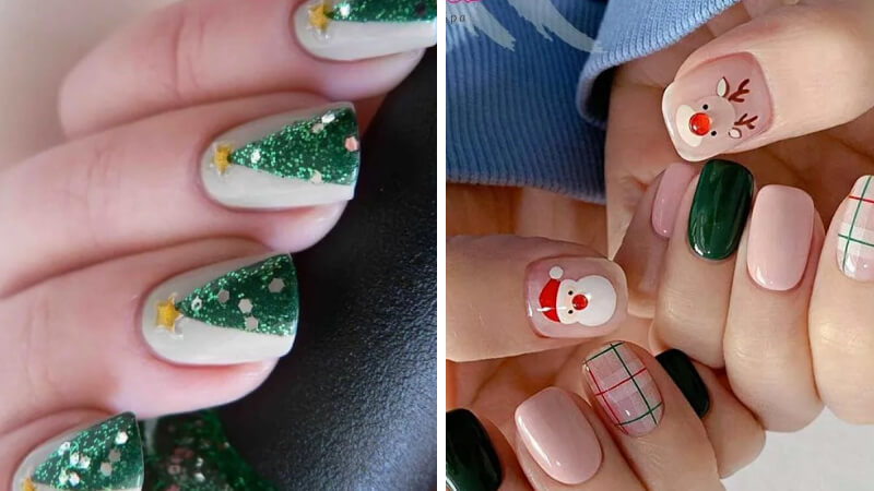 Mẫu nail Giáng sinh dễ thương số 6