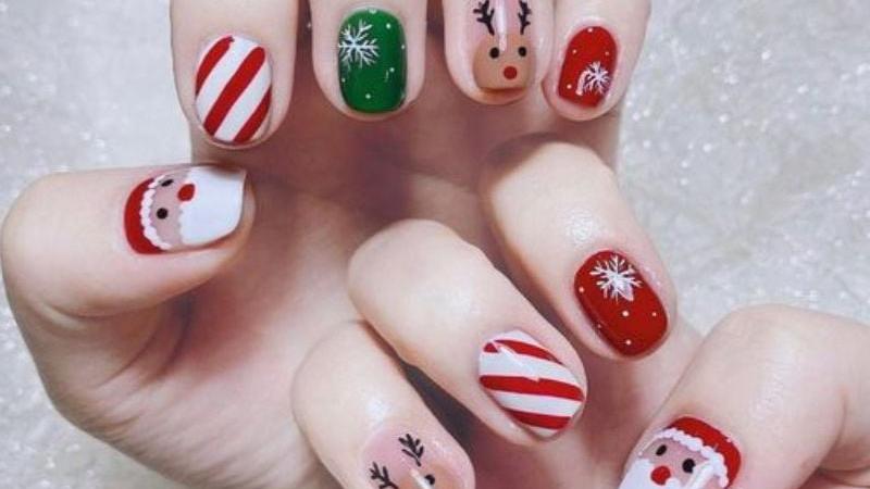 Mẫu nail Giáng Sinh nên chọn màu gì?