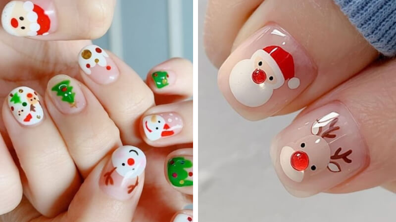 Mẫu nail Giáng sinh dễ thương số 2
