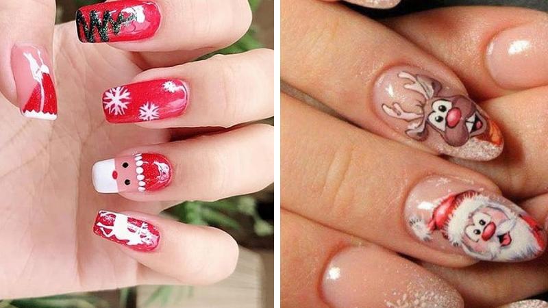 Mẫu nail ông già Giáng sinh số 4