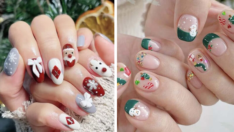 Mẫu nail Giáng sinh dễ thương số 3