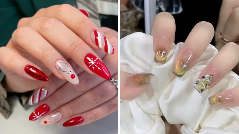 Mẫu nail Giáng sinh sang trọng số 2