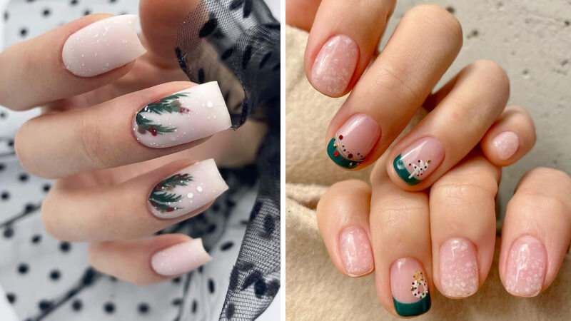 Mẫu nail Giáng sinh đơn giản số 8