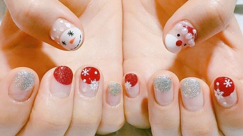 Mẫu nail Giáng sinh dễ thương số 8