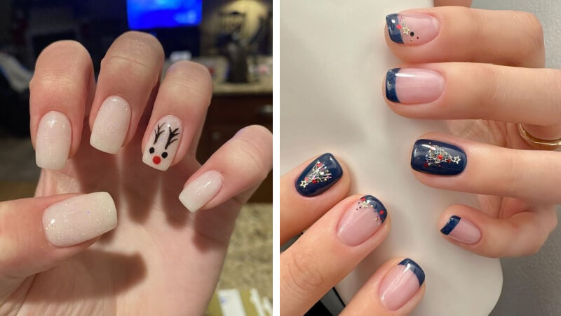 Mẫu nail Giáng sinh đơn giản số 2