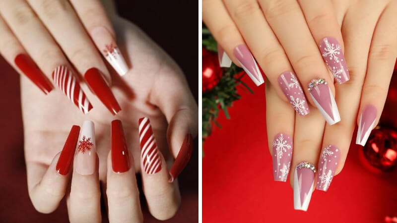 Mẫu nail Giáng sinh sang trọng số 9