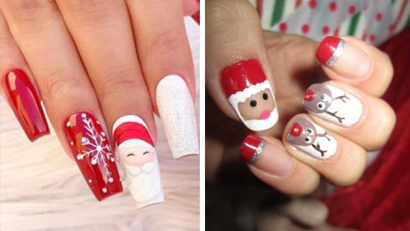 Mẫu nail ông già Giáng sinh số 5
