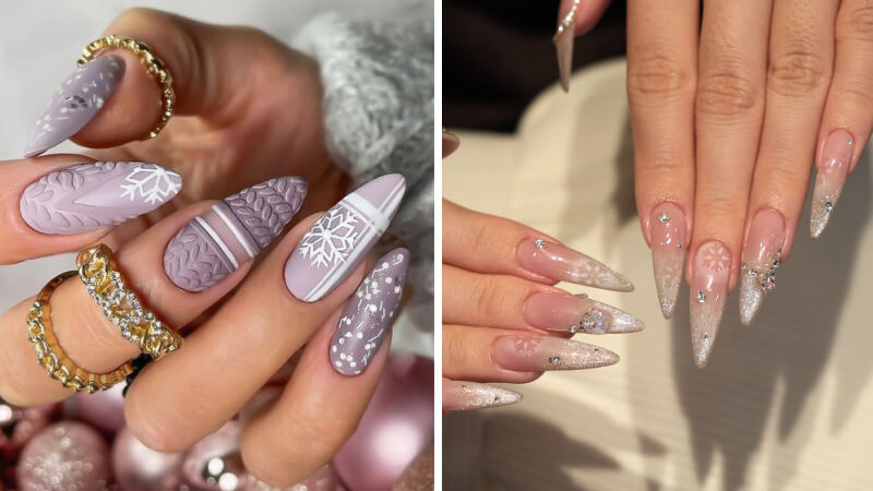 Mẫu nail Giáng sinh sang trọng số 7
