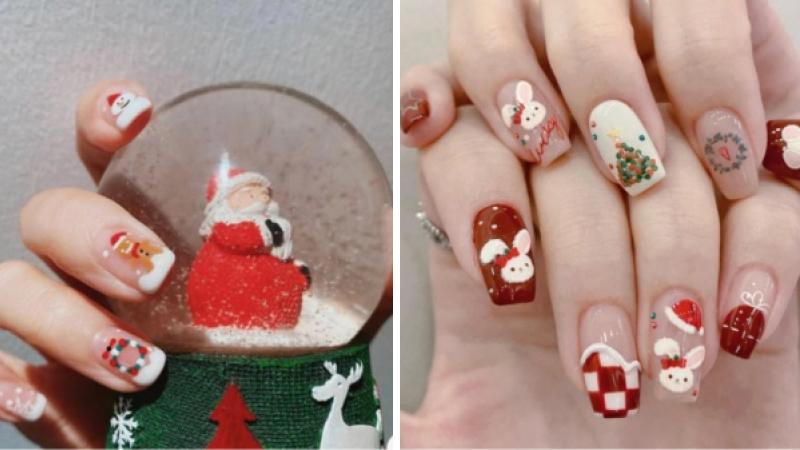 Mẫu nail ông già Giáng sinh số 6