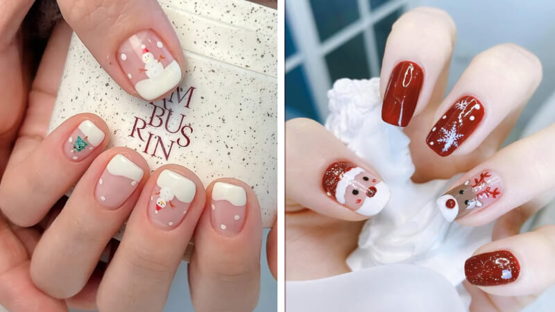 Mẫu nail Giáng sinh dễ thương số 10