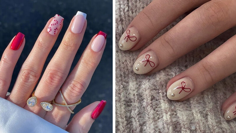 Mẫu nail Giáng sinh đơn giản số 3