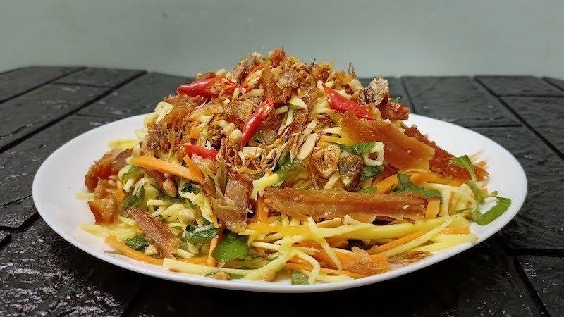 Gỏi xoài khô cá dảnh Gỏi xoài khô cá dảnh